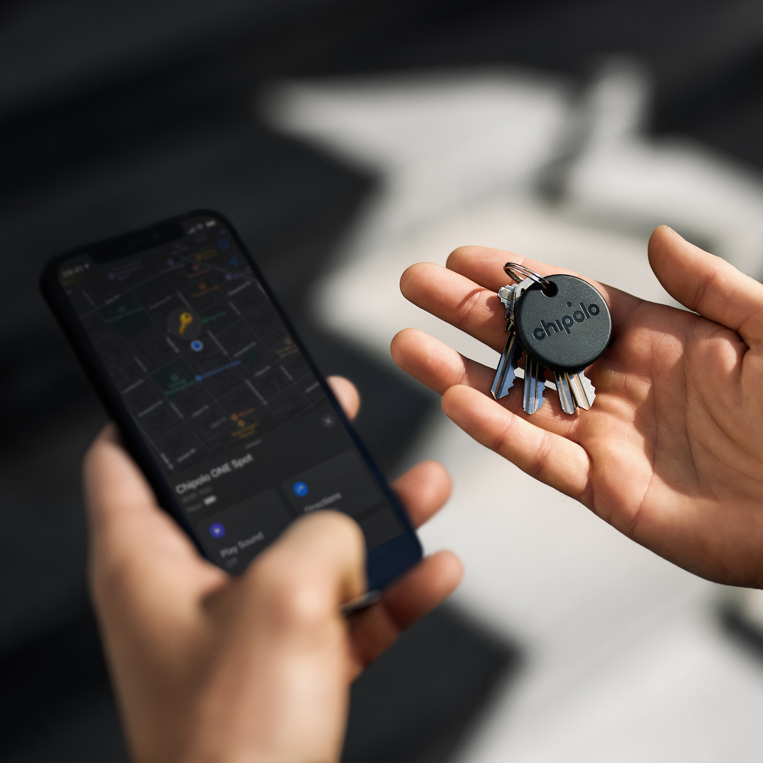 Close-up of a hand using AnoCard with Apple Pay on a contactless payment terminal, highlighting privacy-focused crypto spending for Solana users.