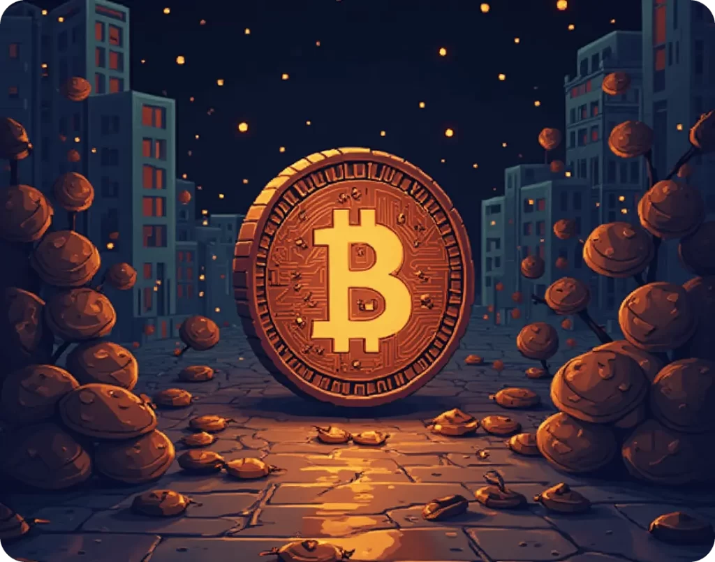 Illustration of anonymous crypto card user withdrawing cash at ATM with privacy shield overlay for no KYC high ATM limit privacy crypto cards 2026 like Zypto Goblin HyperCard